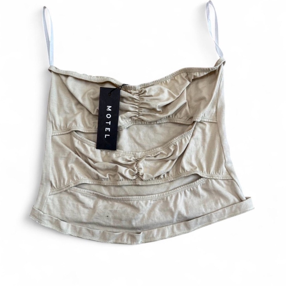 Motel Rocks Beige Tube Top